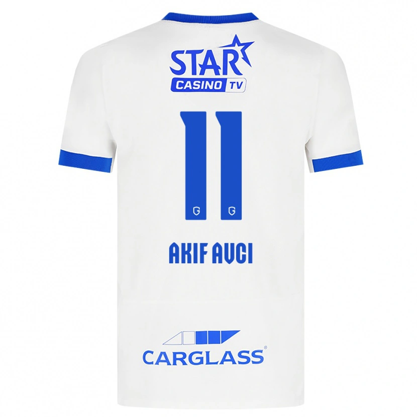 Danxen Män Muhammed Akif Avcı #11 Vit Blå Bortatröja Matchtröjor 2026/27 Tröjor T-Tröja