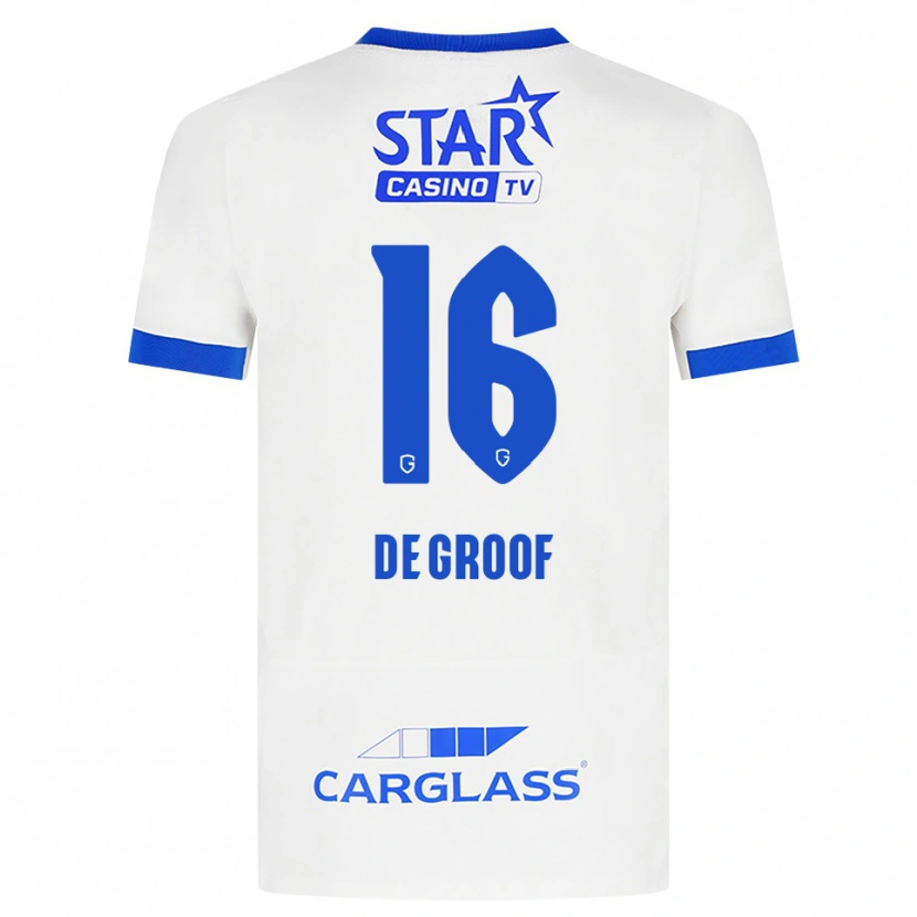 Danxen Män Jens De Groof #16 Vit Blå Bortatröja Matchtröjor 2026/27 Tröjor T-Tröja
