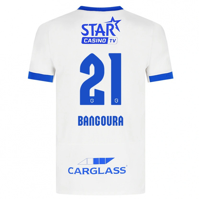 Danxen Män Ibrahima Sory Bangoura #21 Vit Blå Bortatröja Matchtröjor 2026/27 Tröjor T-Tröja