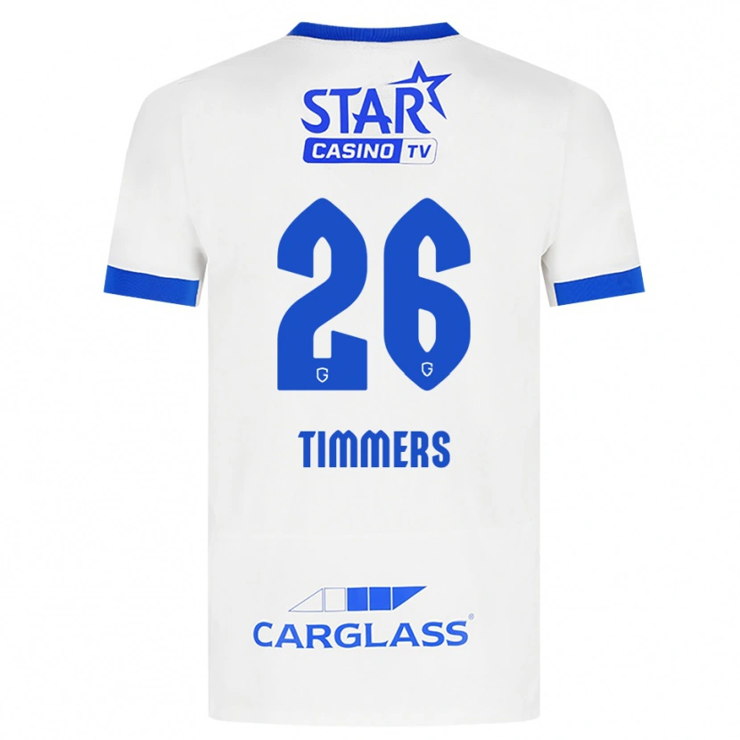 Danxen Män Sebastiaan Timmers #26 Vit Blå Bortatröja Matchtröjor 2026/27 Tröjor T-Tröja