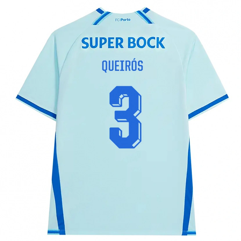 Danxen Män Mariana Queirós #3 Ljus Cyan Blå Tredjesatsen Matchtröjor 2026/27 Tröjor T-Tröja