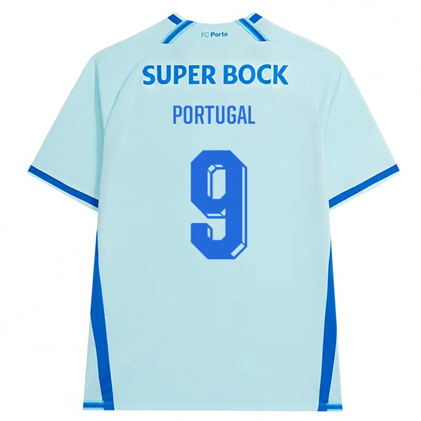 Danxen Män Tiago Portugal #9 Ljus Cyan Blå Tredjesatsen Matchtröjor 2026/27 Tröjor T-Tröja