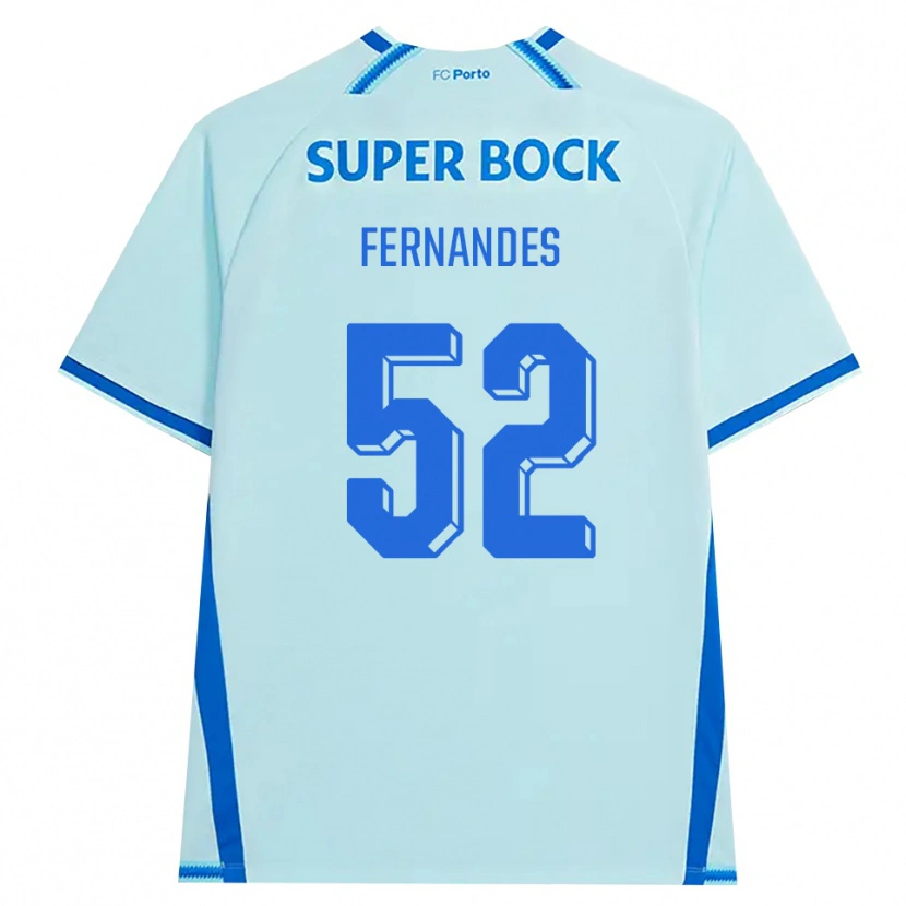 Danxen Män Martim Fernandes #52 Ljus Cyan Blå Tredjesatsen Matchtröjor 2026/27 Tröjor T-Tröja