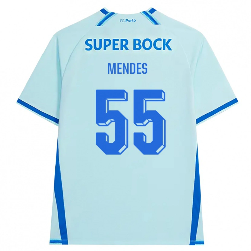 Danxen Män Joao Mendes #55 Ljus Cyan Blå Tredjesatsen Matchtröjor 2026/27 Tröjor T-Tröja