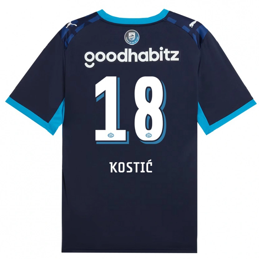 Danxen Män Filip Kostic #18 Kornblå Kungligblå Tredjesatsen Matchtröjor 2026/27 Tröjor T-Tröja