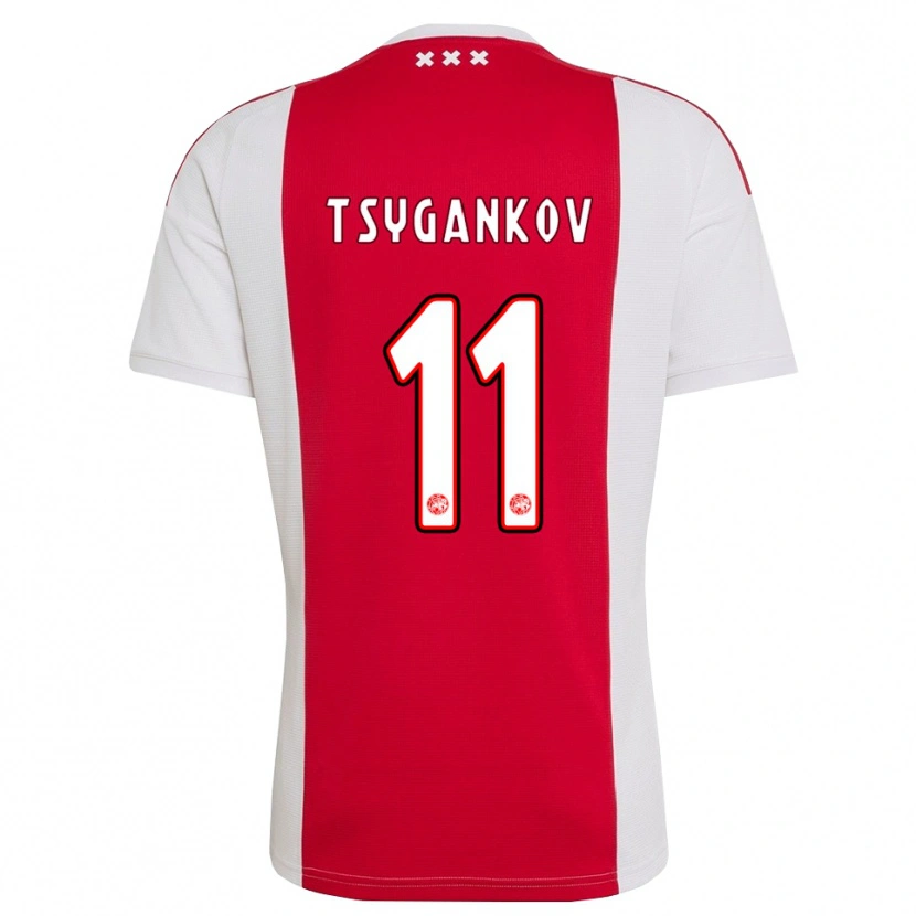 Danxen Män Viktor Tsygankov #11 Röd Vit Gul Hemmatröja Matchtröjor 2026/27 Tröjor T-Tröja