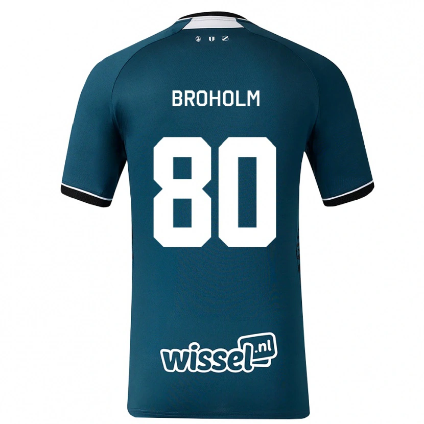 Danxen Män Marius Broholm #80 Mörk Skiffergrå Vit Bortatröja Matchtröjor 2026/27 Tröjor T-Tröja