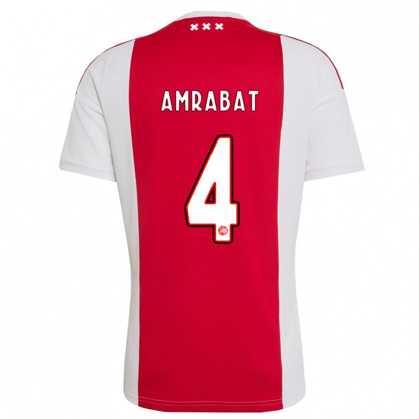 Danxen Män Sofyan Amrabat #4 Röd Vit Gul Hemmatröja Matchtröjor 2026/27 Tröjor T-Tröja
