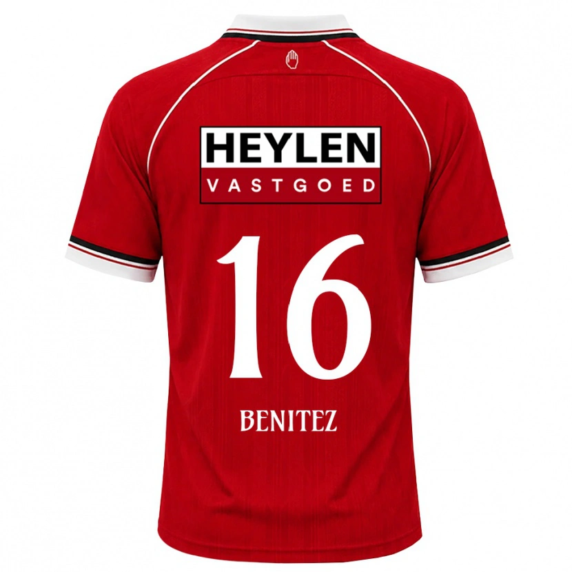Danxen Kvinnor Mauricio Benítez #16 Röd Vit Svart Hemmatröja Matchtröjor 2026/27 Tröjor T-Tröja