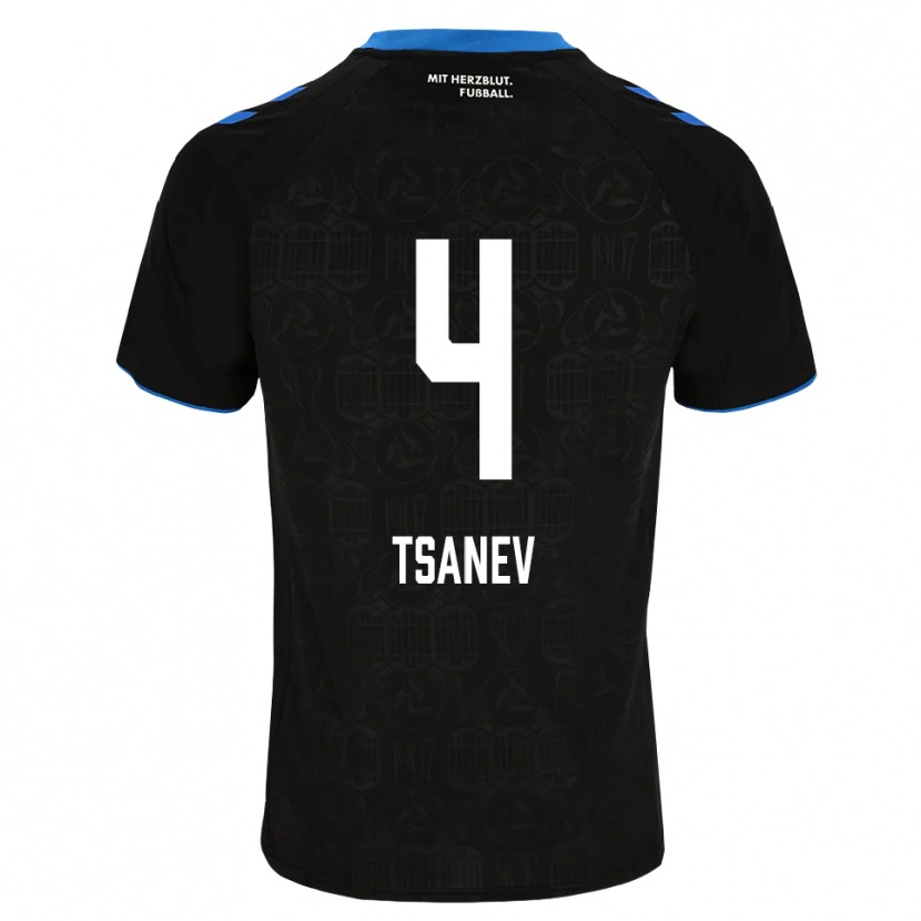 Danxen Kvinnor Simeon Tsanev #4 Svart Vit Röd Hemmatröja Matchtröjor 2026/27 Tröjor T-Tröja