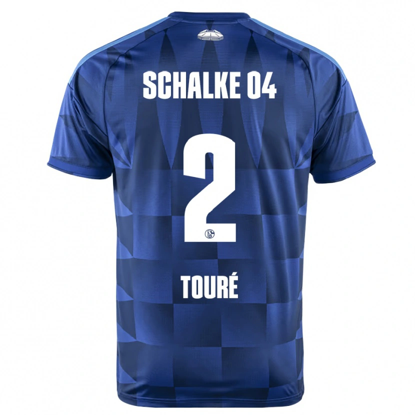 Danxen Kvinnor Tidiane Touré #2 Mörkblå Gul Vit Hemmatröja Matchtröjor 2026/27 Tröjor T-Tröja