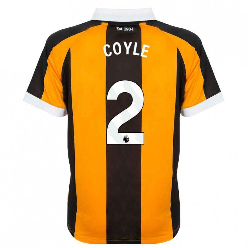 Danxen Kvinnor Lewie Coyle #2 Orange Svart Vit Hemmatröja Matchtröjor 2026/27 Tröjor T-Tröja