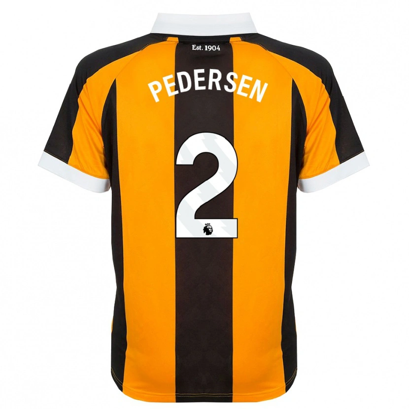 Danxen Kvinnor Eden Pedersen #2 Orange Svart Vit Hemmatröja Matchtröjor 2026/27 Tröjor T-Tröja