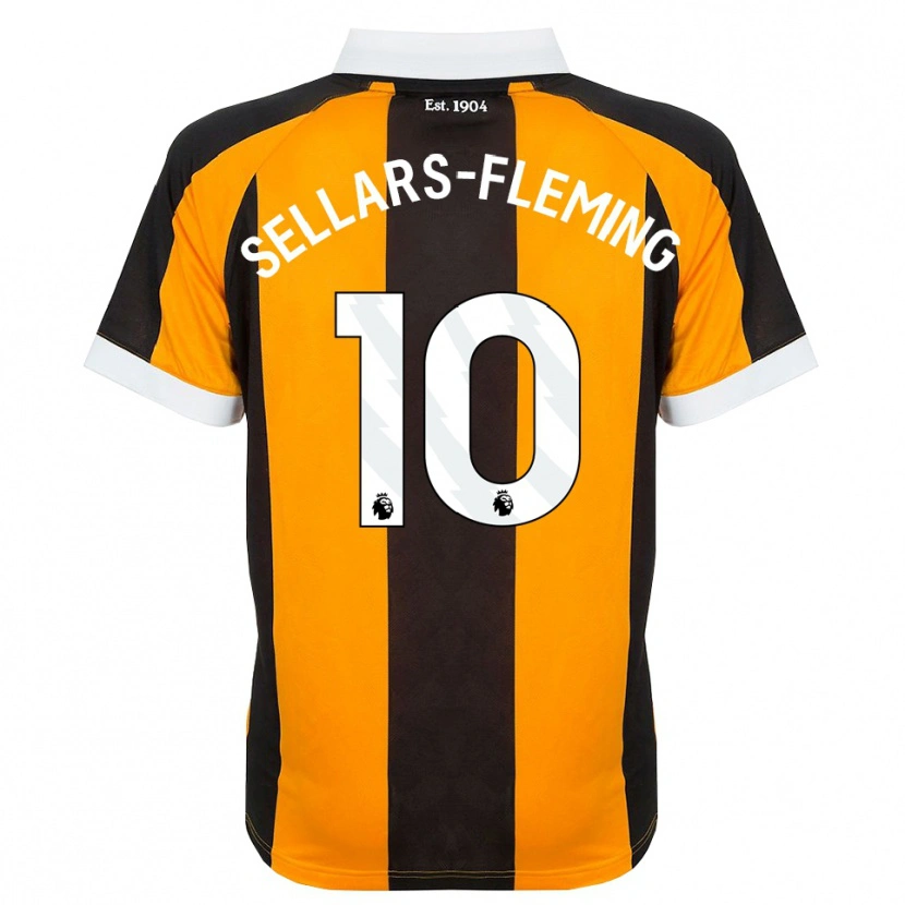 Danxen Kvinnor Tyrell Sellars-Fleming #10 Orange Svart Vit Hemmatröja Matchtröjor 2026/27 Tröjor T-Tröja