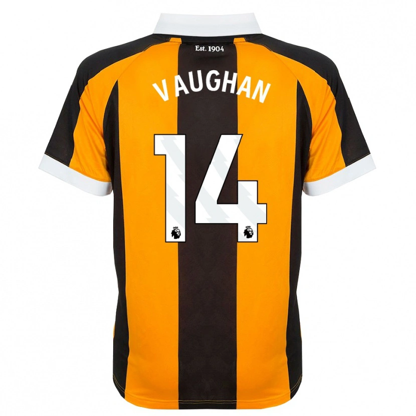 Danxen Kvinnor Harry Vaughan #14 Orange Svart Vit Hemmatröja Matchtröjor 2026/27 Tröjor T-Tröja