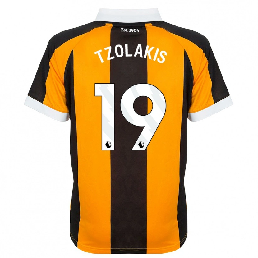 Danxen Kvinnor Konstantinos Tzolakis #19 Orange Svart Vit Hemmatröja Matchtröjor 2026/27 Tröjor T-Tröja