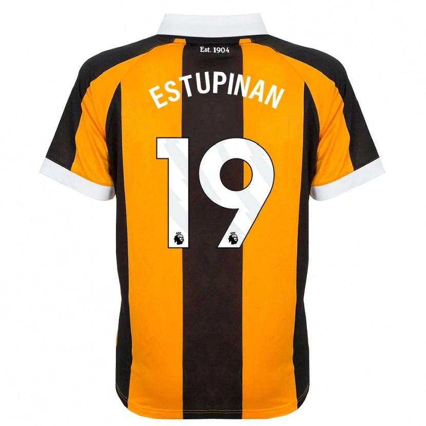 Danxen Kvinnor Óscar Estupiñán #19 Orange Svart Vit Hemmatröja Matchtröjor 2026/27 Tröjor T-Tröja