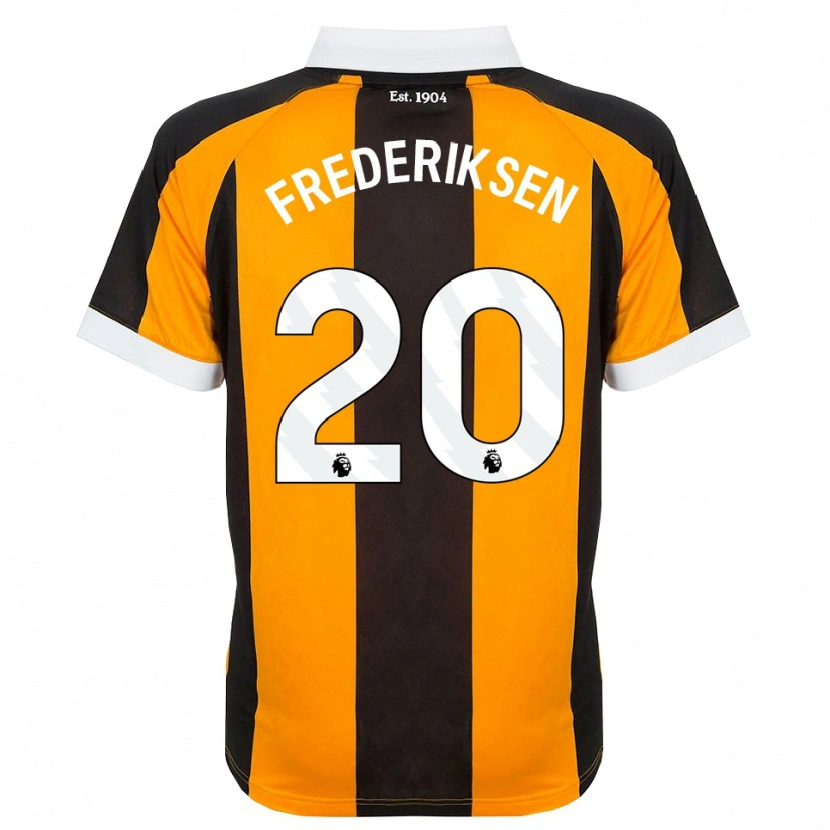 Danxen Kvinnor Abbey Frederiksen #20 Orange Svart Vit Hemmatröja Matchtröjor 2026/27 Tröjor T-Tröja
