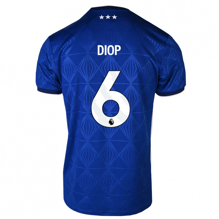 Danxen Kvinnor Issa Diop #6 Mellanblå Vit Röd Hemmatröja Matchtröjor 2026/27 Tröjor T-Tröja