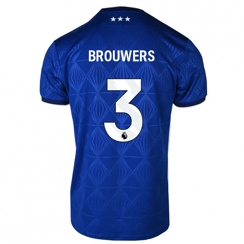 Danxen Kvinnor Steve Brouwers #3 Mellanblå Vit Röd Hemmatröja Matchtröjor 2026/27 Tröjor T-Tröja
