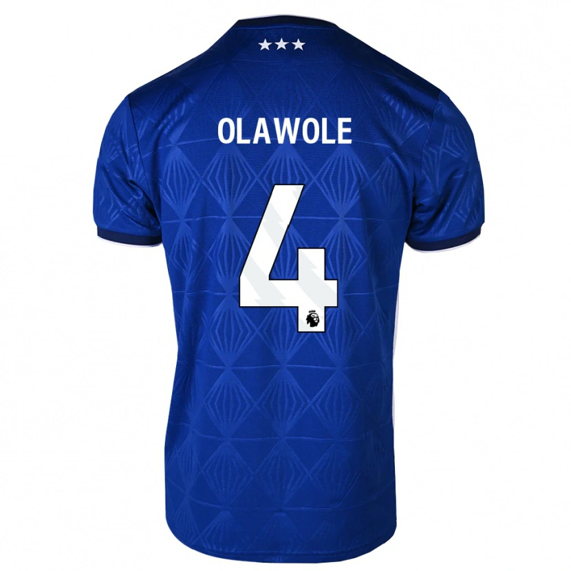 Danxen Kvinnor Kellyan Olawole #4 Mellanblå Vit Röd Hemmatröja Matchtröjor 2026/27 Tröjor T-Tröja