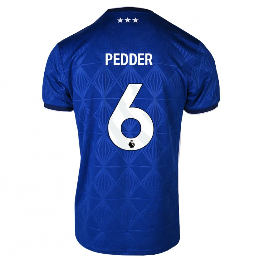 Danxen Kvinnor Indiana Pedder #6 Mellanblå Vit Röd Hemmatröja Matchtröjor 2026/27 Tröjor T-Tröja