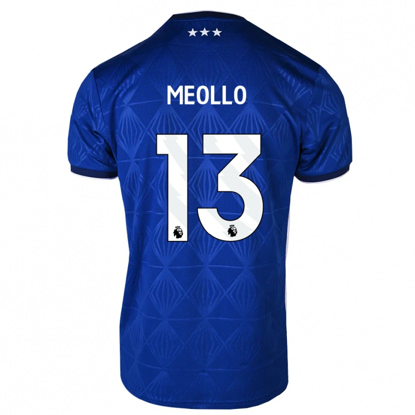Danxen Kvinnor Nina Meollo #13 Mellanblå Vit Röd Hemmatröja Matchtröjor 2026/27 Tröjor T-Tröja