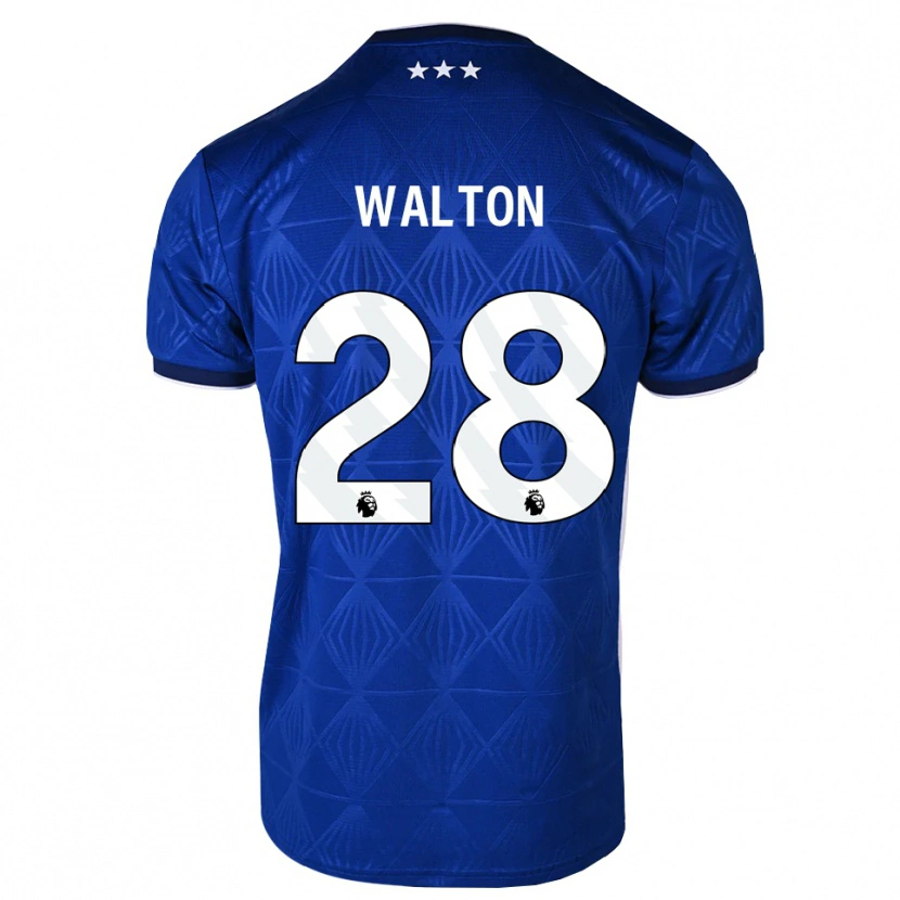 Danxen Kvinnor Christian Walton #28 Mellanblå Vit Röd Hemmatröja Matchtröjor 2026/27 Tröjor T-Tröja