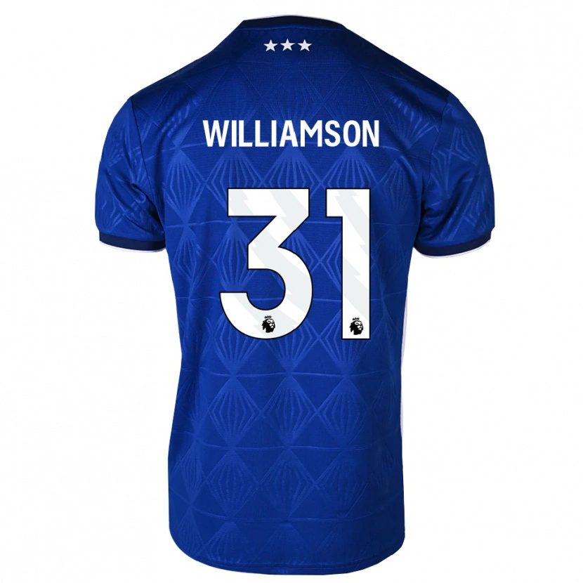 Danxen Kvinnor Woody Williamson #31 Mellanblå Vit Röd Hemmatröja Matchtröjor 2026/27 Tröjor T-Tröja