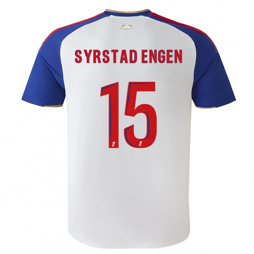 Danxen Kvinnor Ingrid Syrstad Engen #15 Kungligt Blå Röd Vit Hemmatröja Matchtröjor 2026/27 Tröjor T-Tröja