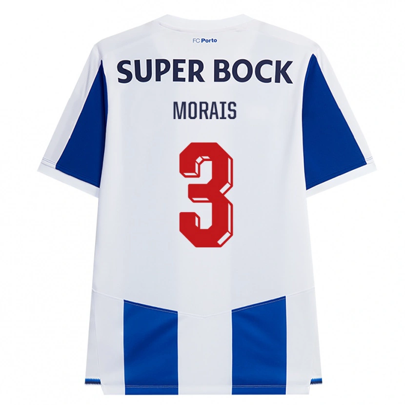Danxen Kvinnor Rodrigo Morais #3 Blå Vit Röd Hemmatröja Matchtröjor 2026/27 Tröjor T-Tröja