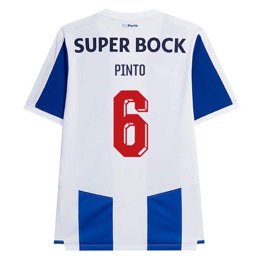 Danxen Kvinnor Gonçalo Pinto #6 Blå Vit Röd Hemmatröja Matchtröjor 2026/27 Tröjor T-Tröja