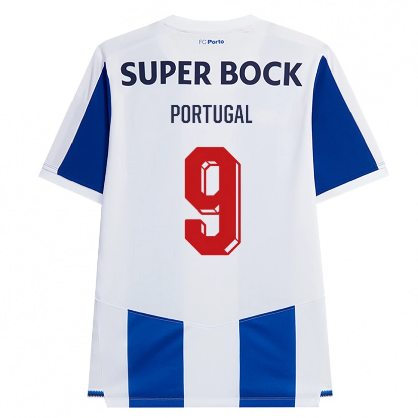 Danxen Kvinnor Tiago Portugal #9 Blå Vit Röd Hemmatröja Matchtröjor 2026/27 Tröjor T-Tröja