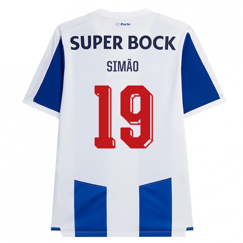 Danxen Kvinnor Martim Simão #19 Blå Vit Röd Hemmatröja Matchtröjor 2026/27 Tröjor T-Tröja