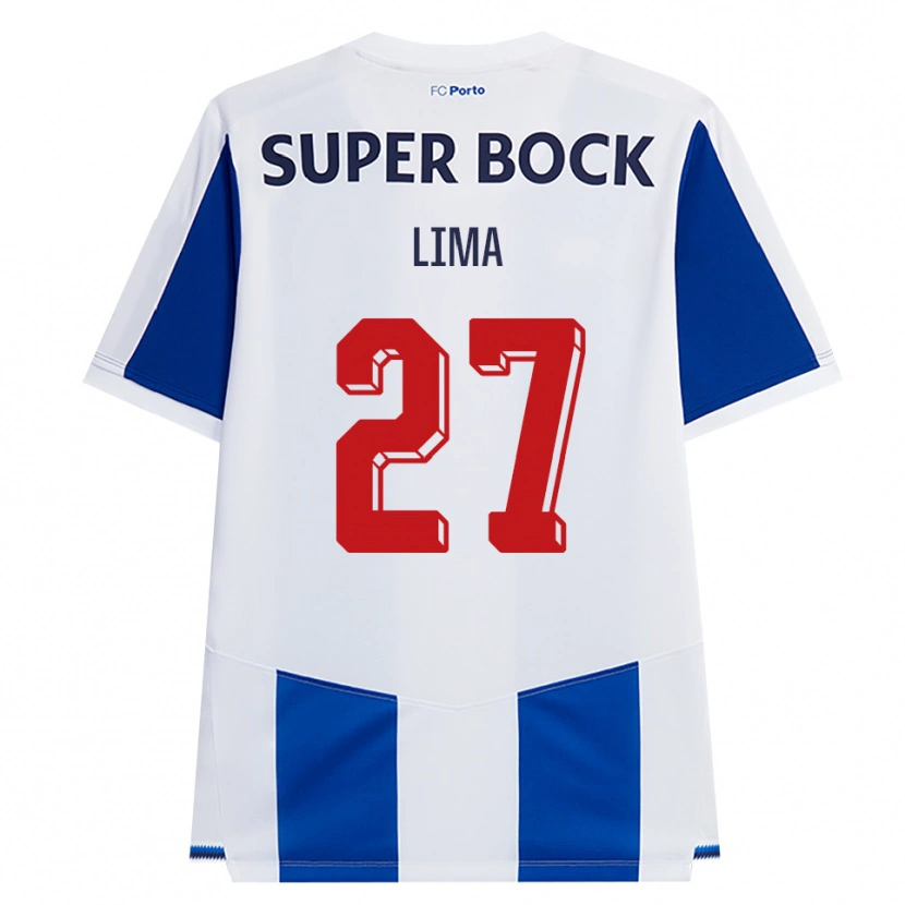 Danxen Kvinnor Cláudia Lima #27 Blå Vit Röd Hemmatröja Matchtröjor 2026/27 Tröjor T-Tröja