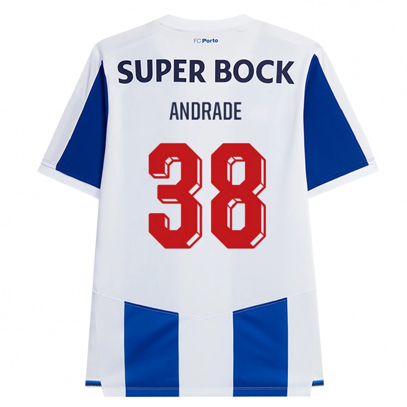 Danxen Kvinnor Fernando Andrade #38 Blå Vit Röd Hemmatröja Matchtröjor 2026/27 Tröjor T-Tröja