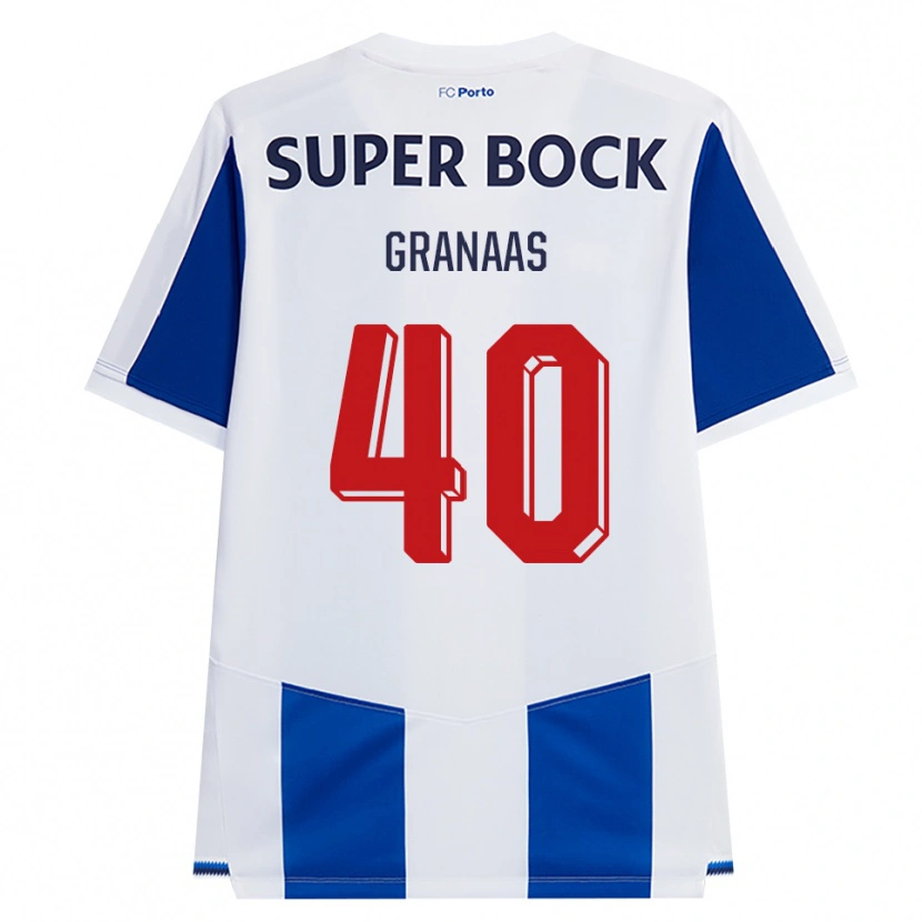 Danxen Kvinnor Eirik Granaas #40 Blå Vit Röd Hemmatröja Matchtröjor 2026/27 Tröjor T-Tröja