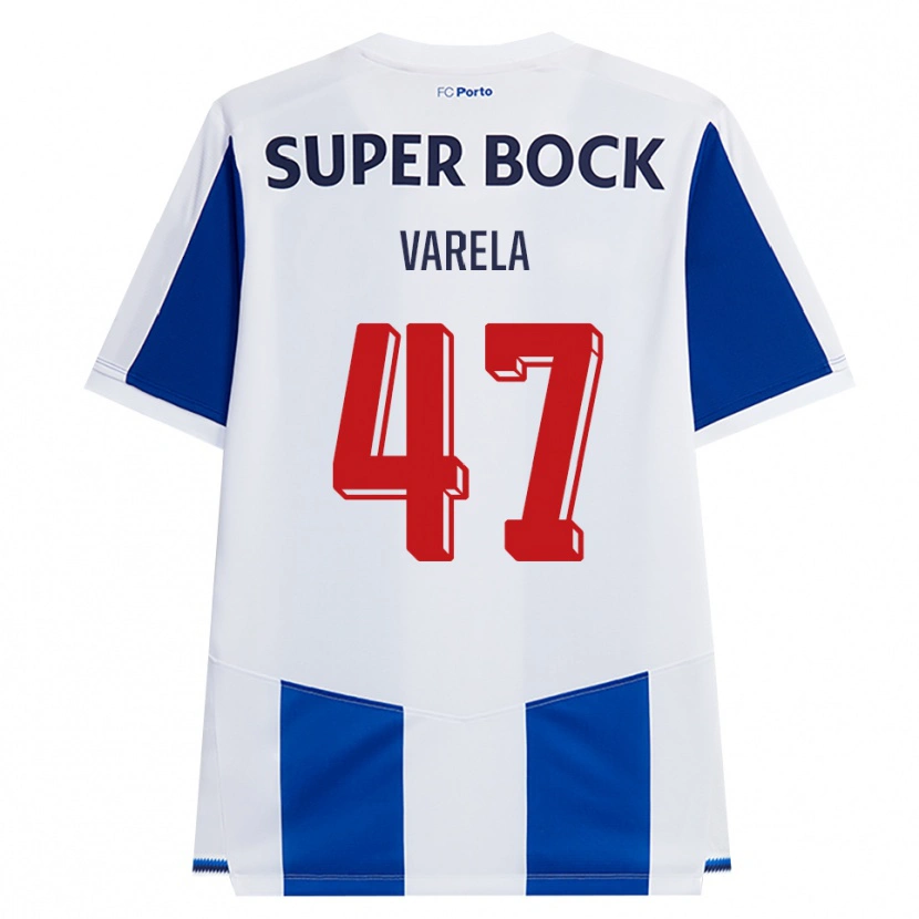 Danxen Kvinnor Cardoso Varela #47 Blå Vit Röd Hemmatröja Matchtröjor 2026/27 Tröjor T-Tröja