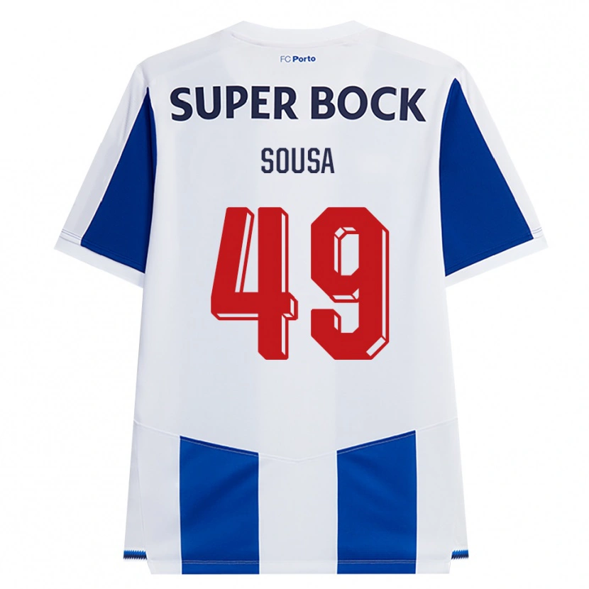 Danxen Kvinnor Gonçalo Sousa #49 Blå Vit Röd Hemmatröja Matchtröjor 2026/27 Tröjor T-Tröja