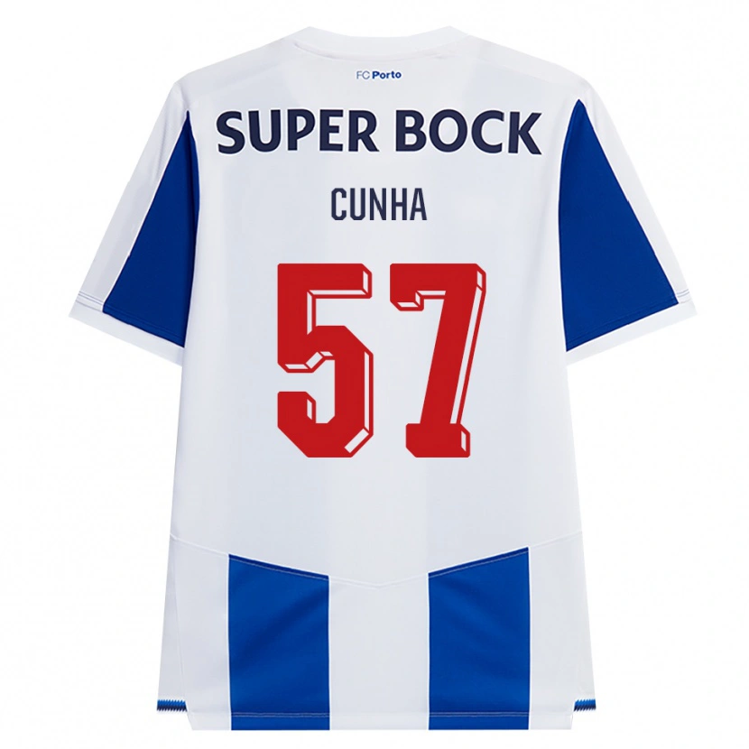 Danxen Kvinnor Duarte Cunha #57 Blå Vit Röd Hemmatröja Matchtröjor 2026/27 Tröjor T-Tröja