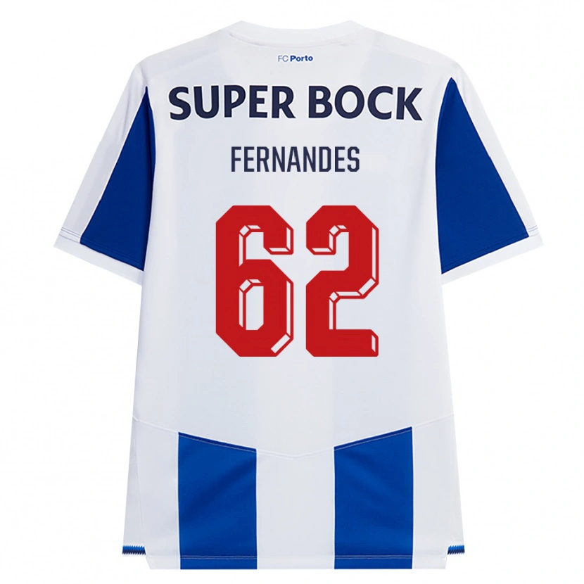 Danxen Kvinnor Rodrigo Fernandes #62 Blå Vit Röd Hemmatröja Matchtröjor 2026/27 Tröjor T-Tröja