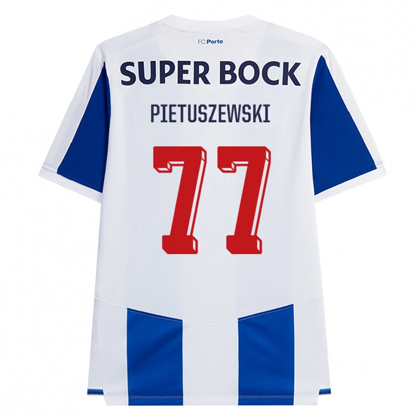 Danxen Kvinnor Oskar Pietuszewski #77 Blå Vit Röd Hemmatröja Matchtröjor 2026/27 Tröjor T-Tröja