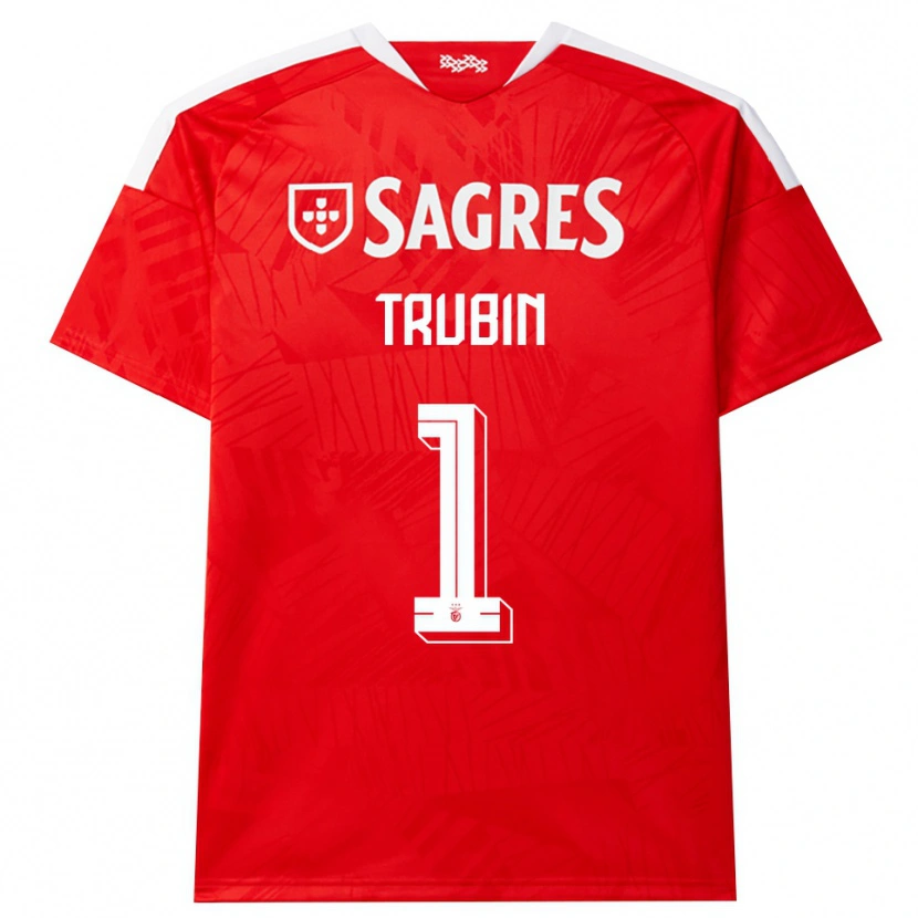 Danxen Kvinnor Anatoliy Trubin #1 Röd Vit Gul Hemmatröja Matchtröjor 2026/27 Tröjor T-Tröja
