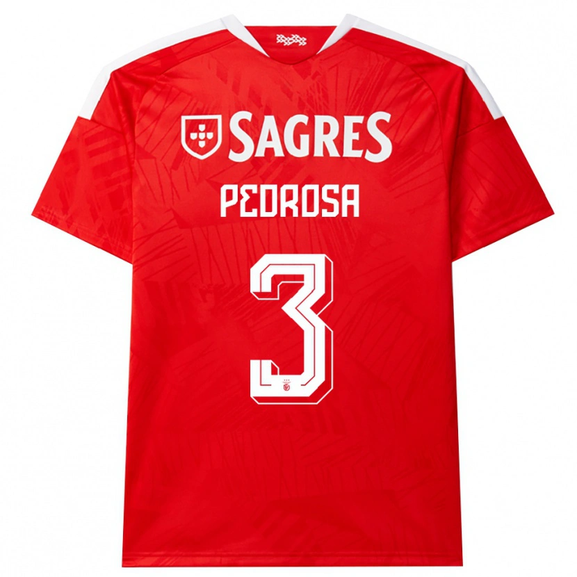 Danxen Kvinnor Tomás Pedrosa #3 Röd Vit Gul Hemmatröja Matchtröjor 2026/27 Tröjor T-Tröja