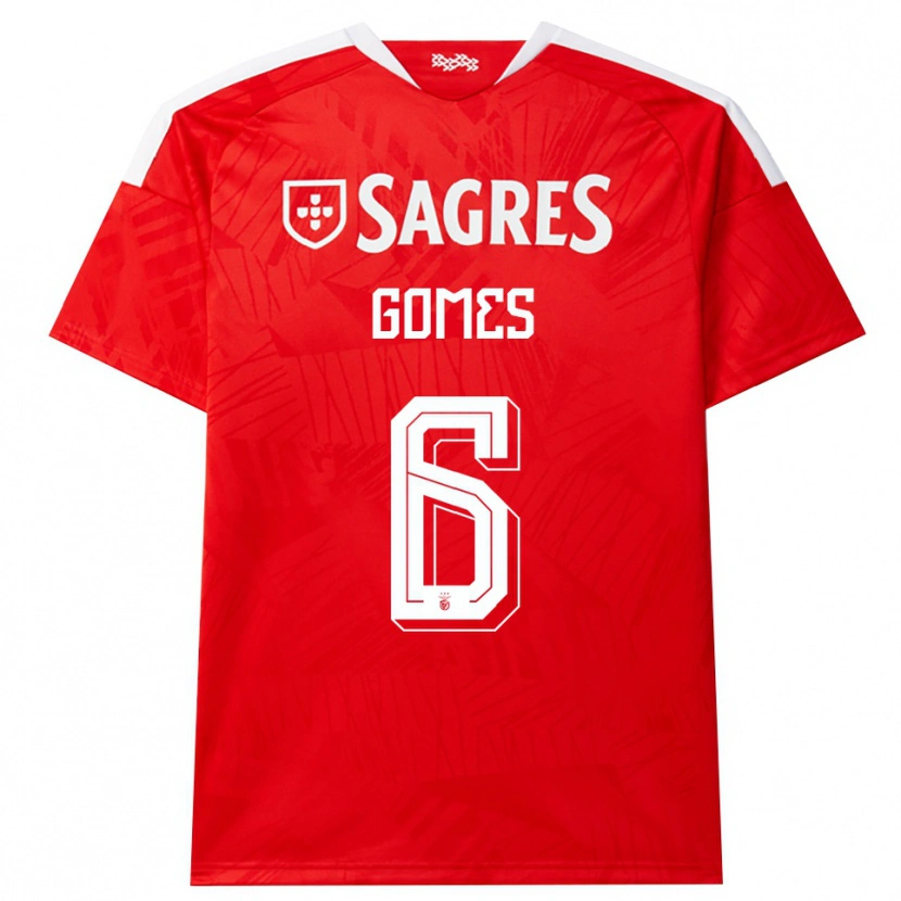 Danxen Kvinnor Hugo Gomes #6 Röd Vit Gul Hemmatröja Matchtröjor 2026/27 Tröjor T-Tröja