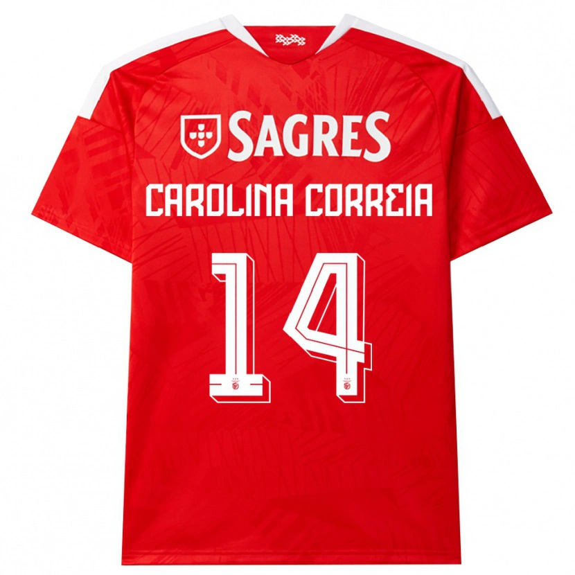 Danxen Kvinnor Carolina Correia #14 Röd Vit Gul Hemmatröja Matchtröjor 2026/27 Tröjor T-Tröja