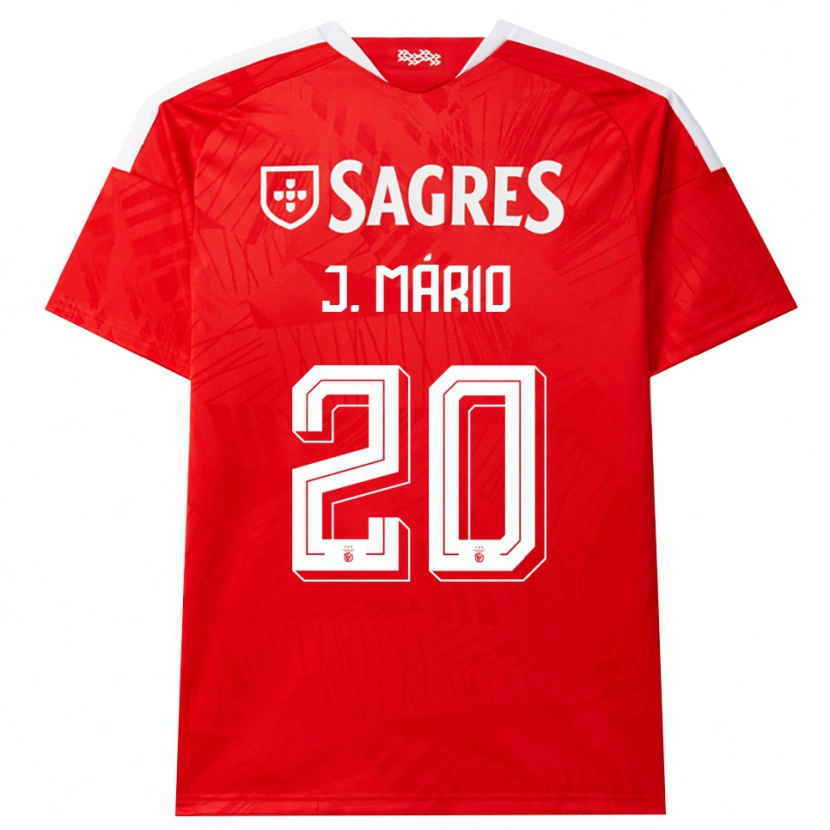 Danxen Kvinnor Joao Mario #20 Röd Vit Gul Hemmatröja Matchtröjor 2026/27 Tröjor T-Tröja