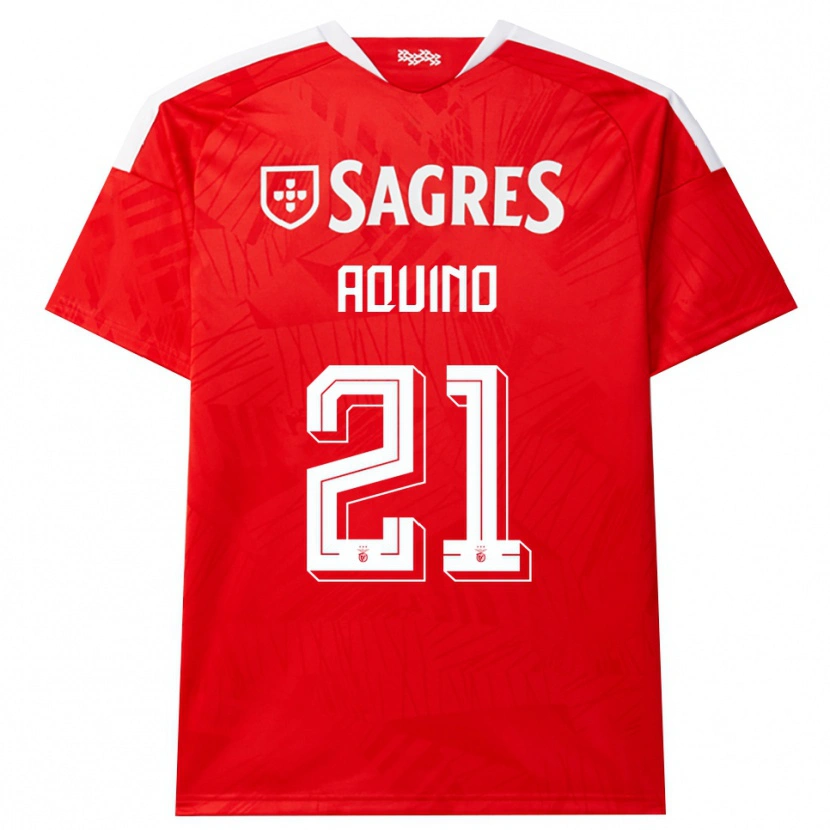 Danxen Kvinnor Jesus Aquino #21 Röd Vit Gul Hemmatröja Matchtröjor 2026/27 Tröjor T-Tröja