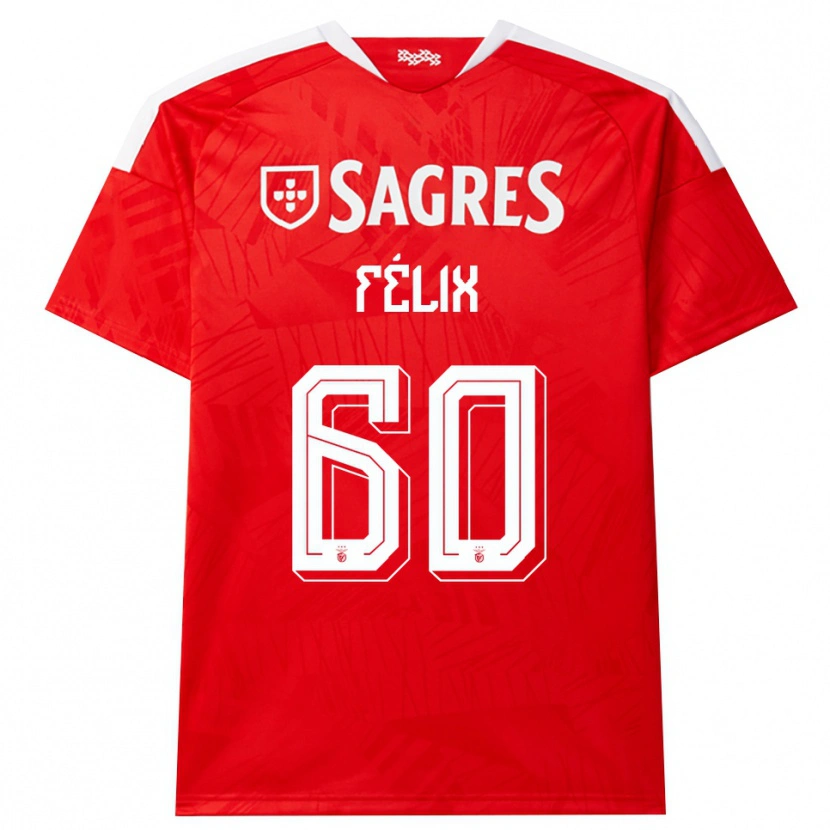 Danxen Kvinnor Nuno Félix #60 Röd Vit Gul Hemmatröja Matchtröjor 2026/27 Tröjor T-Tröja