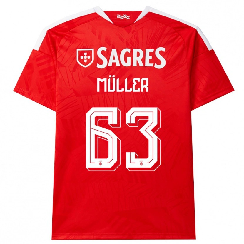 Danxen Kvinnor José Müller #63 Röd Vit Gul Hemmatröja Matchtröjor 2026/27 Tröjor T-Tröja